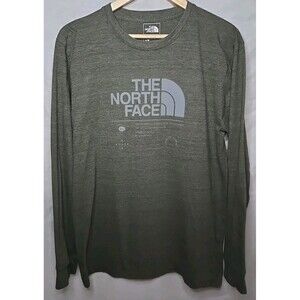 The North Face Classic Fit Men's Sz Large, Long Sleeve Shirt Gray